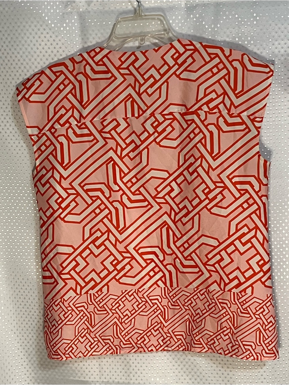 The Limited Pink & Orange Geometric Cap Sleeve Blouse - Picture 2 of 3